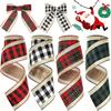 Colorful Assorted Christmas Ribbons With Festive Plaid Borders Perfect For Holiday Gift Wrap