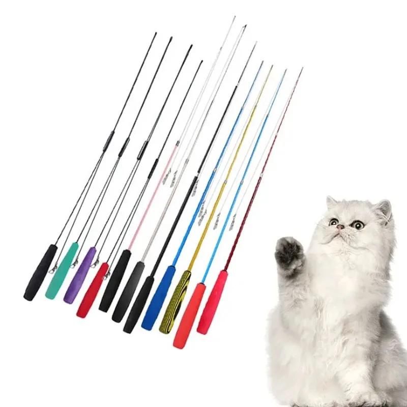 97cm Retractable Cat Feather Toys Kitten Funny Rod Cat Wand Toys Plastic Pet Cat Toys Interactive Stick Pet Cat Supplies