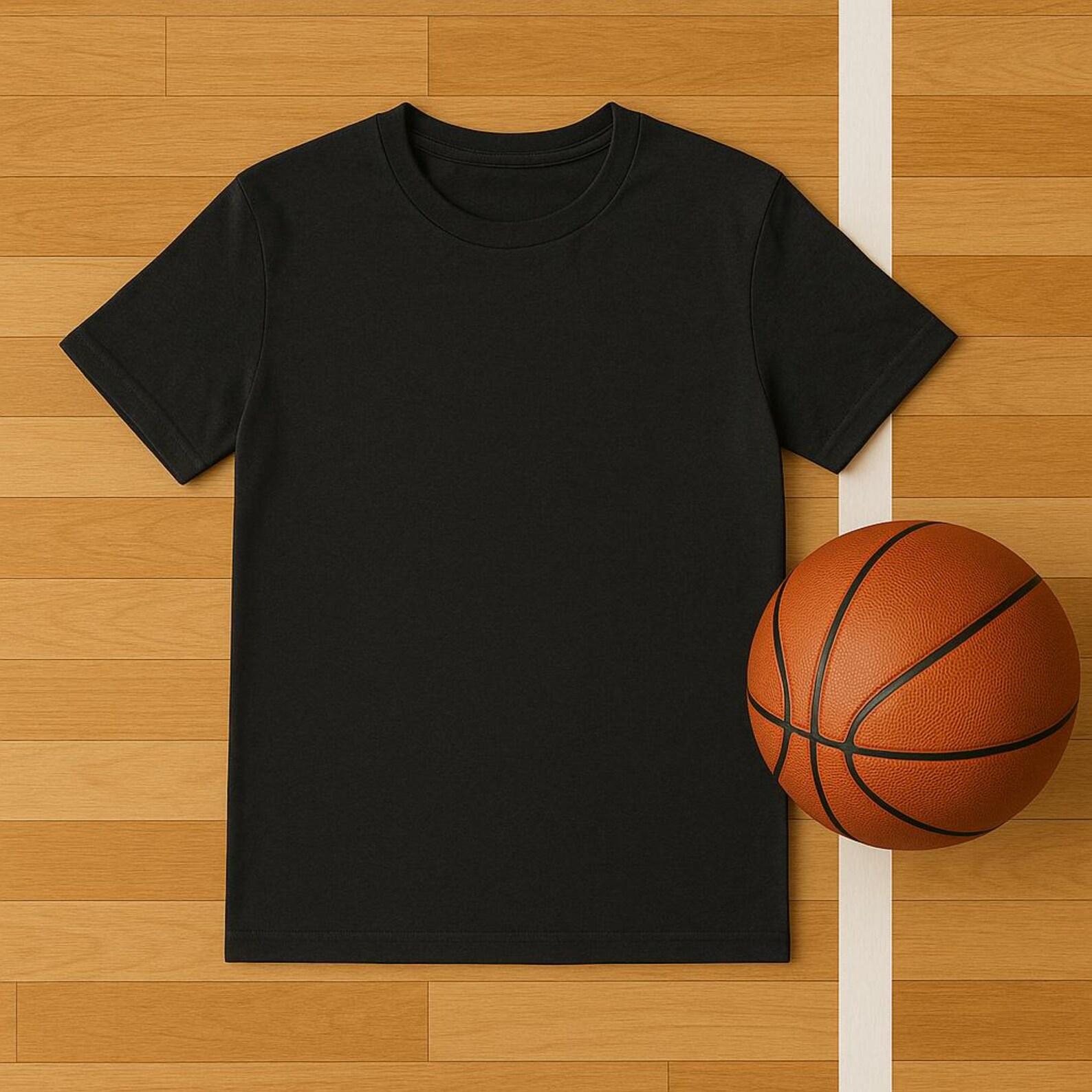Basketball Black T-Shirt Mockup L
