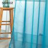 Tüll-Vorhang, weich, atmungsaktiv, 2 Größen, Farbverlaufsdesign, transparenter Vorhang für Bauernhaus