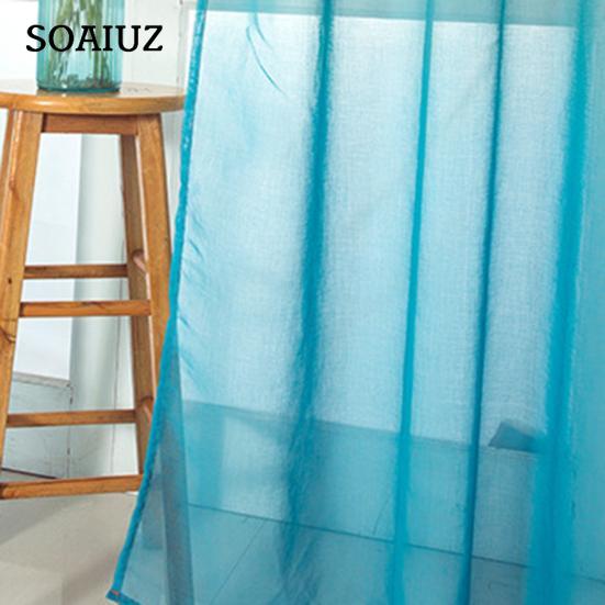 Tüll-Vorhang, weich, atmungsaktiv, 2 Größen, Farbverlaufsdesign, transparenter Vorhang für Bauernhaus