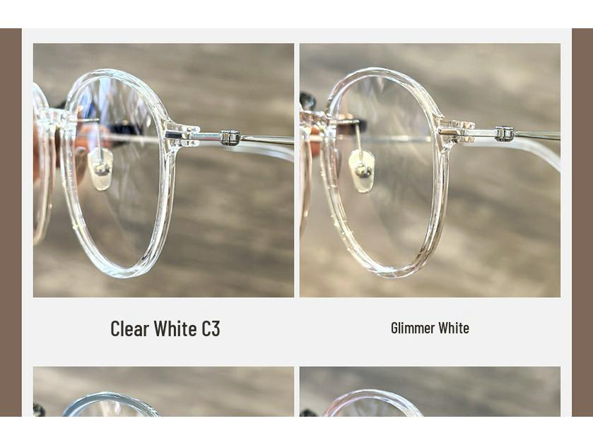 Nerd Ultralight Pure Titanium Eyeglass Frames for Women - 8g, Style 9209, Flattering, Nearsighted.