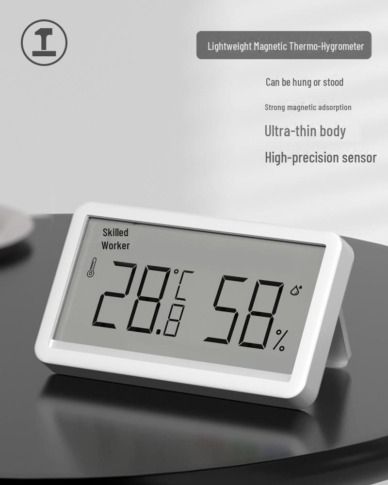 Green Forest Wall-Mounted Digital Thermometer & Hygrometer - High-Precision Indoor Display for Baby Room