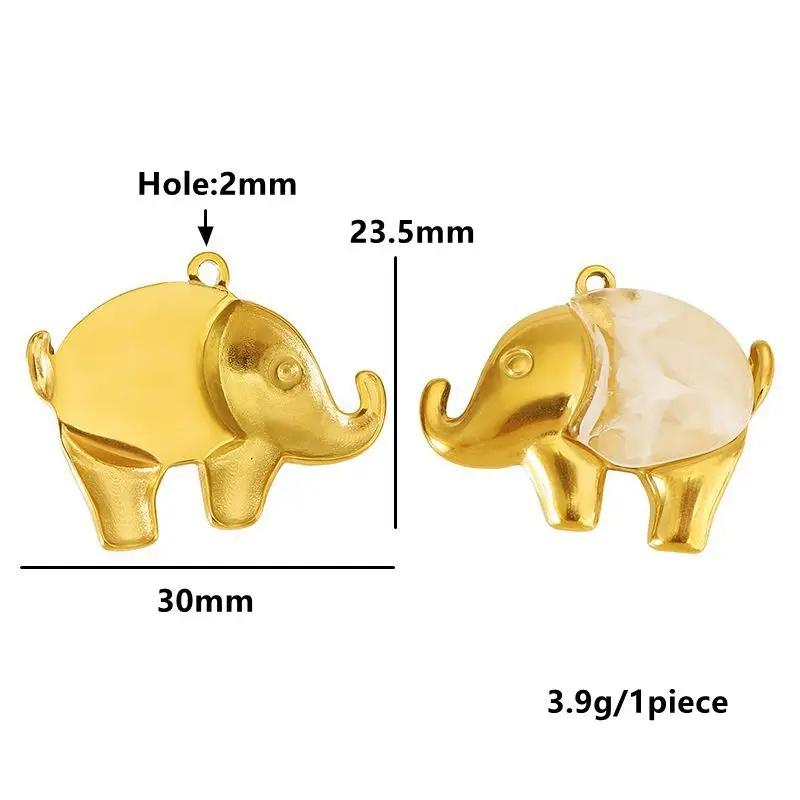 2pcs Stainless Steel Ocean Series Charms Love Heart Conch Shell Gold Plated Charm Necklace Pendant Jewelry Making Supplies