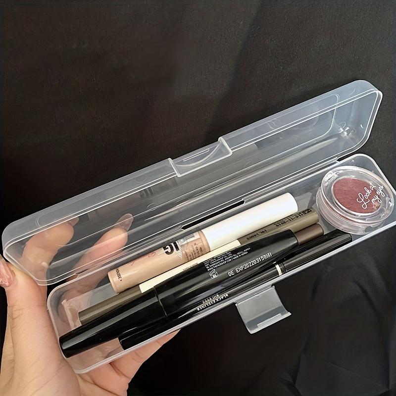 1pc Travel-Ready Clear Organizer Box: Compact, Versatile Storage for Makeup Brushes, Toothbrushes & More - Keeps Essentials Organized