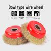 Bowl-Shaped Steel Wire Wheel Brush for Angle Grinder - Rust Removal & Polishing