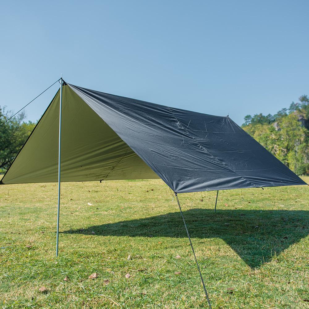 Extra Large 3x3m Outdoor Sunshade & Rainproof Canopy with Poles - Perfect for Beach, Fishing, Picnic, Camping with Moisture-Proof Ground Sheet