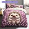 Set cu cuvertură și fețe de pernă cu model de desene animate Decorare casă Cadou de ziua de naștere (1 * husă de pilotă + 2 * fețe de pernă, fără miez)