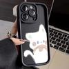 Cute Black And White Cat Pattern Phone Case For iPhone 17 16 15 14 13 12 11 Pro Max 17 Air 16E X XS XR Soft TPU Silicone Cover