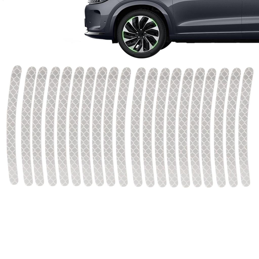 20 Pcs Car Wheel Stickers for Tires Wheels Reflective Rim Stickers Decals Motorcycle Wheels