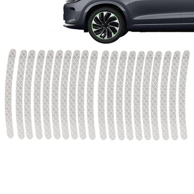 20 Pcs Car Wheel Stickers for Tires Wheels Reflective Rim Stickers Decals Motorcycle Wheels