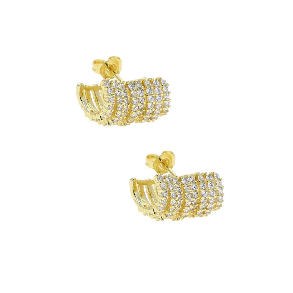 Bride Wedding Engagement Party Cluster Stud Earrings Sparking Bling Gorgeoust Cubic Zirconia Jewelry for Women Gift