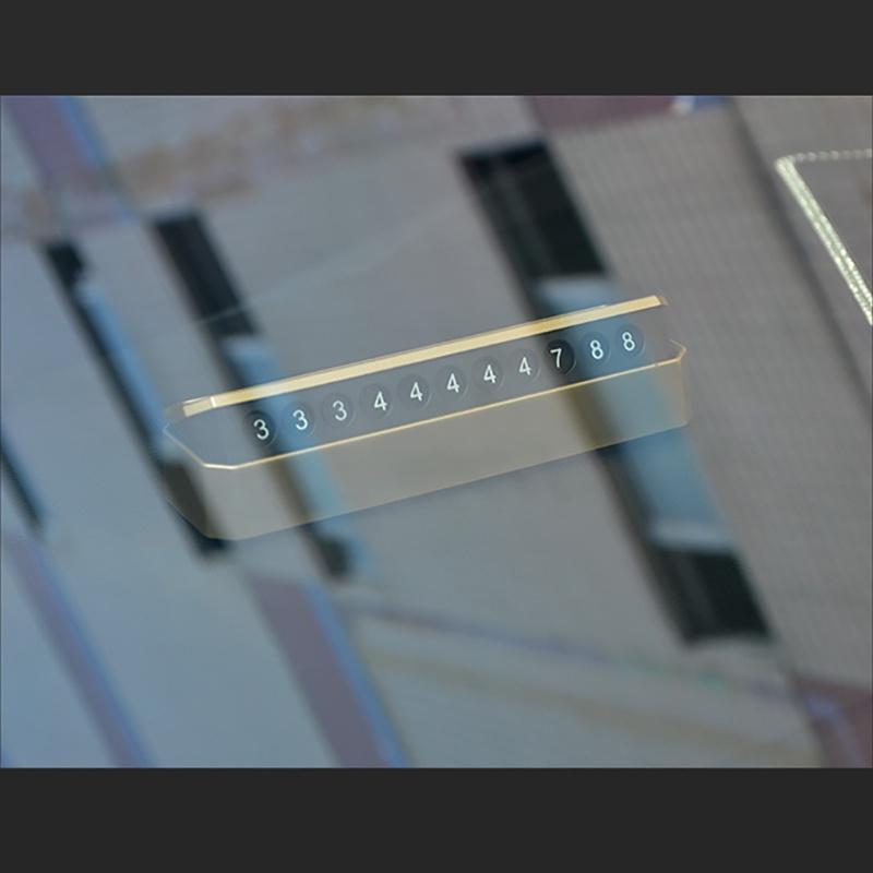 Premium Quality Car Temporary Stop Card Parking Sign With Magnetic Number Plates