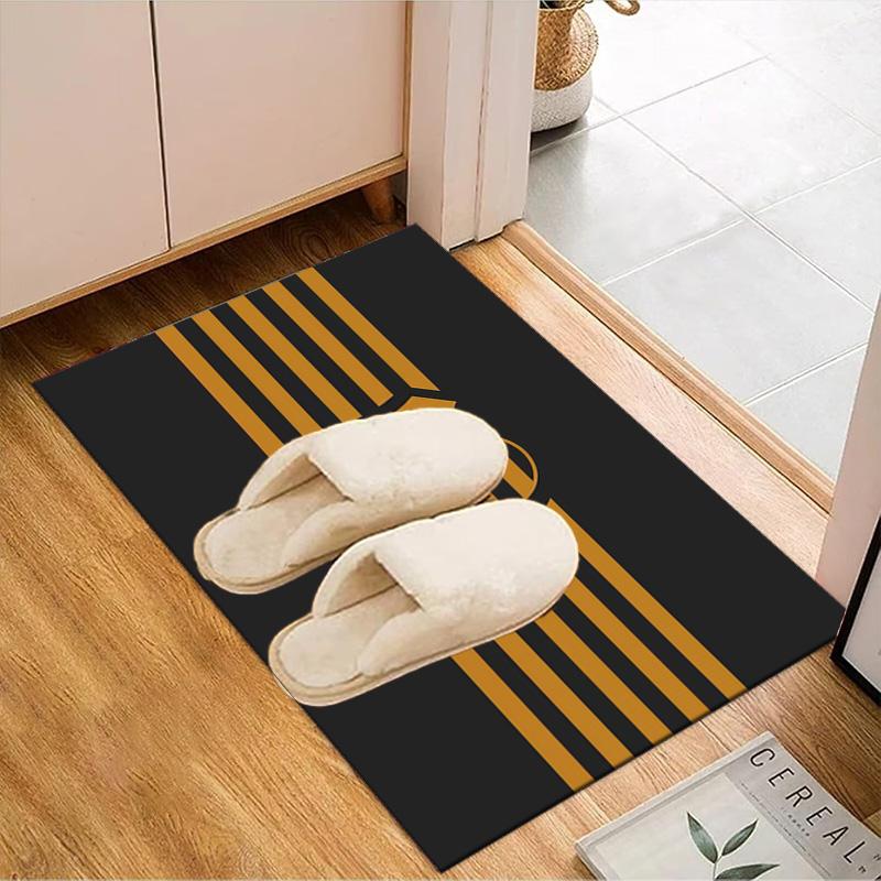 Powerful Football Crest Design Printed Office Carpet Chair Cushion Entryway Rug, Rugs for Living Room, Bedroom Christmas gifts
