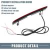 Rear Bumper Reflector Fog Brake Tail Light 20998413 20998412 Red LED for Chevrolet Malibu 2012-2015 Red Smoked Lens (Set of 2)