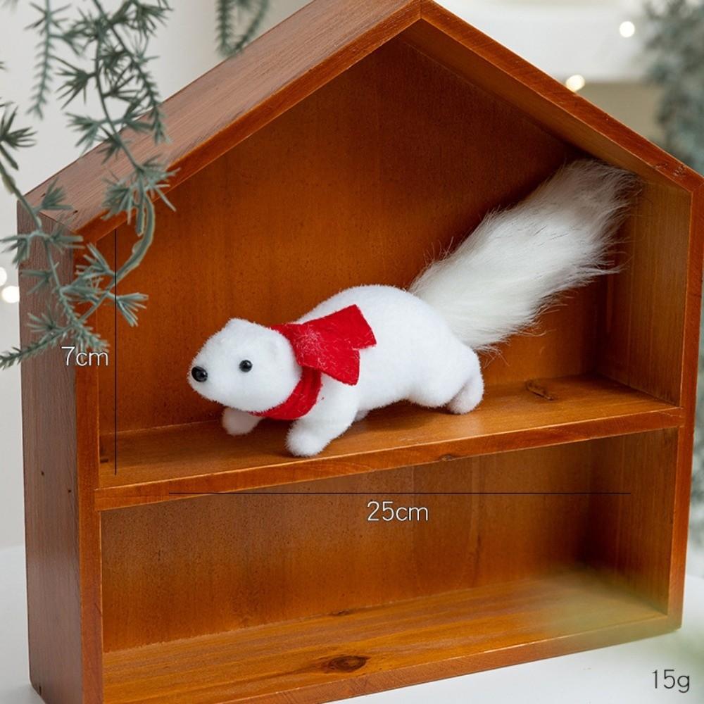 Simulated Craft Christmas Squirrel Ornament Artificial Foam Bear Decoration Xmas Tree