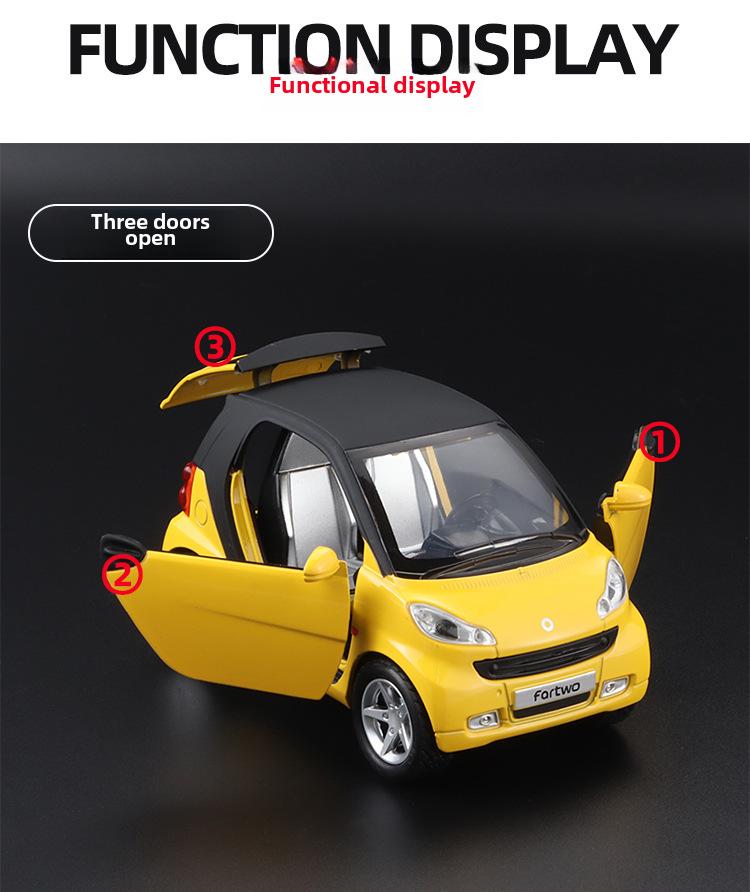 Pull-Back Alloy Toy Car with Lights and Sound, Cute Model for Boys and Girls