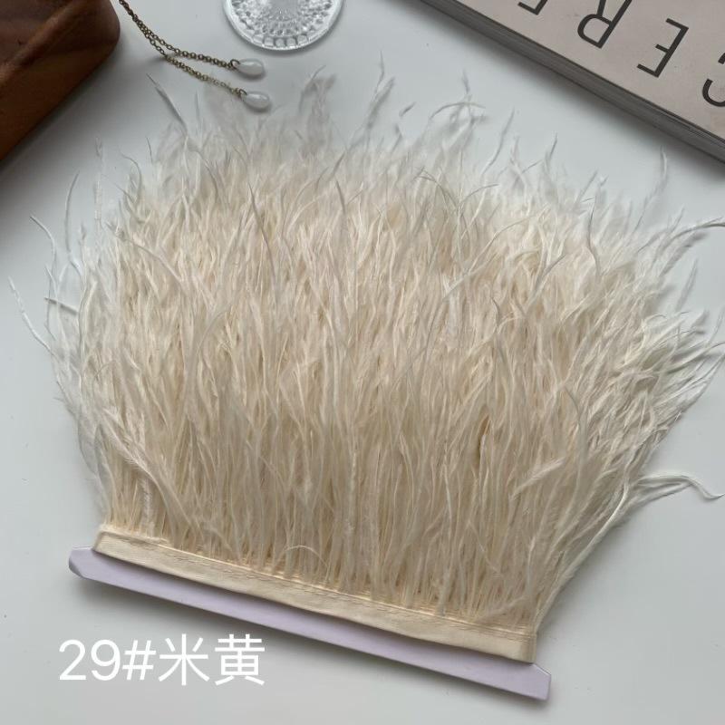 Ostrich Hair Cloth Edge 10-15Cm Clothing Accessories Diy Skirt Decoration Dress Neckline Cuffs Feathers