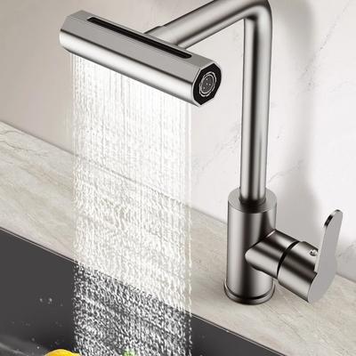 360° Rotating Stainless Steel Waterfall Kitchen Faucet, Mixer Faucet for Hot and Cold Water Sink