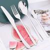 4pcs High-quality Stainless Steel Tableware Set Shiny Silver Flatware Knife Fork Coffee Spoon Dinnerware Set Kitchen Party Silverware