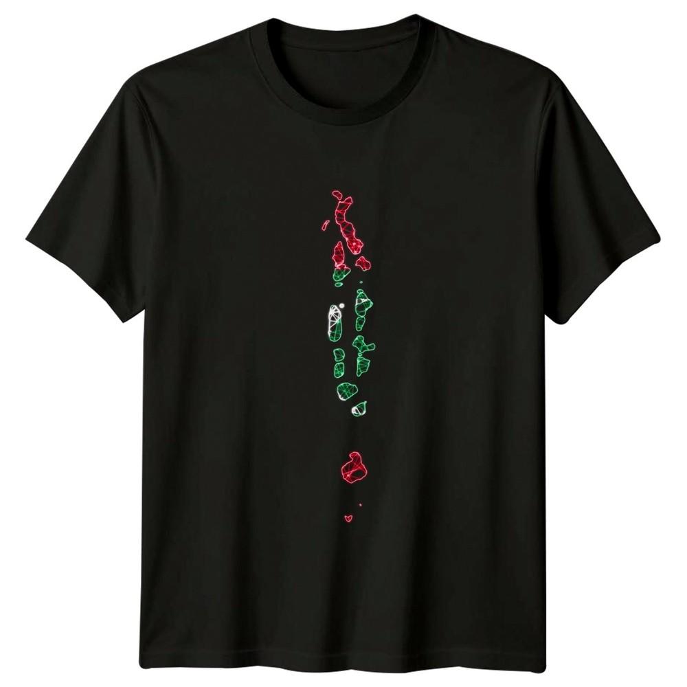 Maldives Map Polygonal Mesh TShirt Maldives Travel Gift For Him And Her