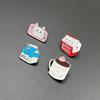 Cartoon Drip Oil Metal Brooch - Milk Carton & Coffee Cup Design for Clothing, Shoes, Bags