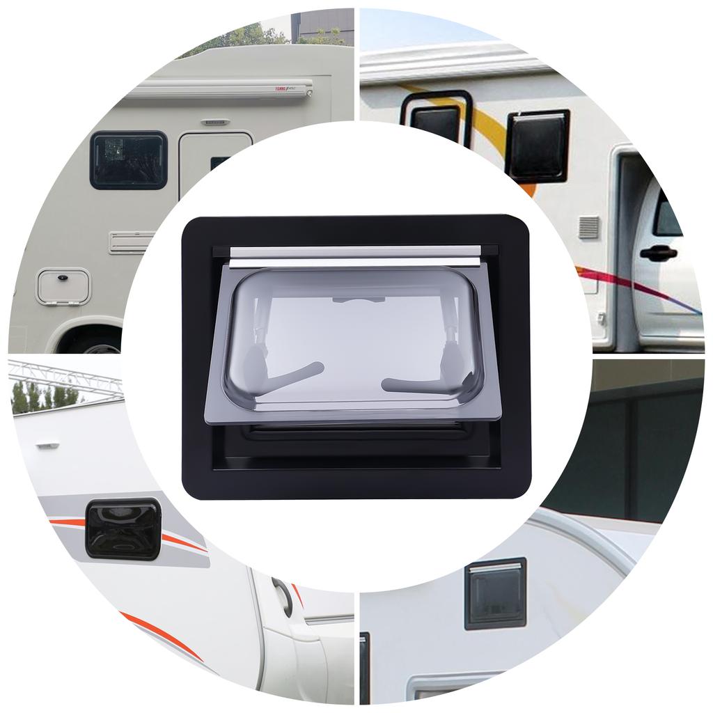 Ausstellfenster für Wohnmobil, Wohnwagen, Wohnmobil, Campervan, MG16RW, 350 mm x 280 mm, RV-Außenschiebefenster, 70°