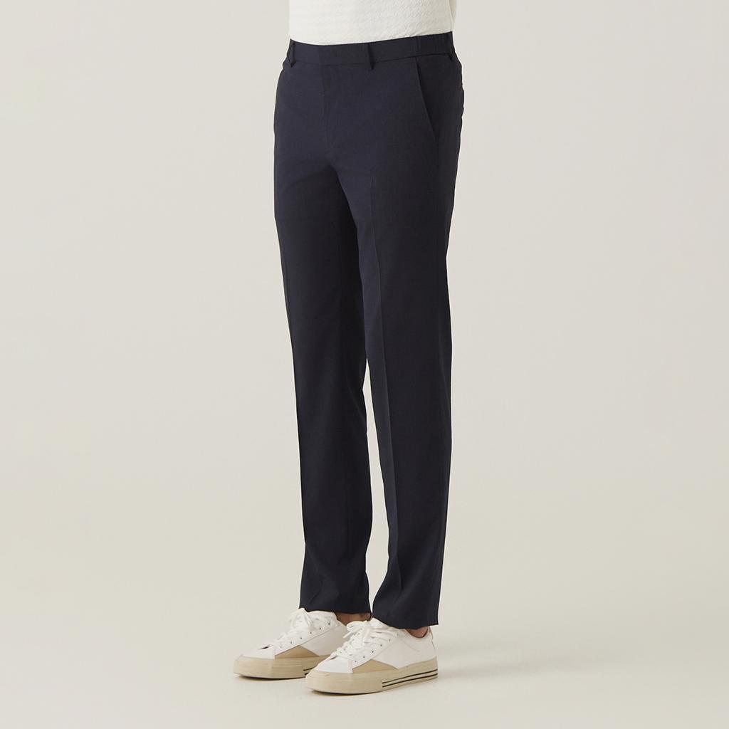 FERRAROMILANO Comfort Fit Two-Tone Knit Slacks Navy (Am0Fbps20149)