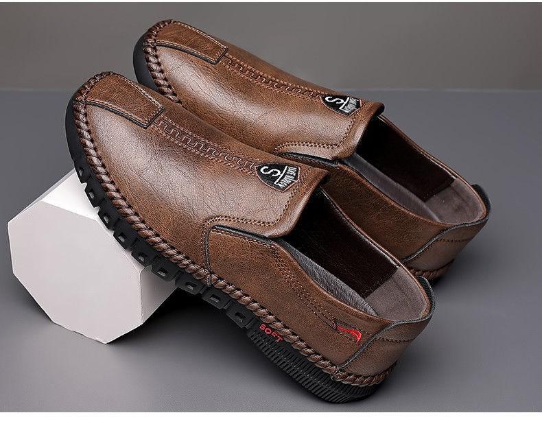 

Весна и осень 2024 года, новые мужские повседневные кожаные туфли, мужские кроссовки ручной работы онлайн, обувь для пап среднего возраста 9706 44