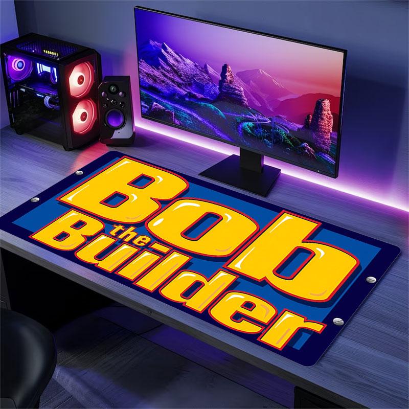 Bob the Builder Mouse Pad, Large Gaming Desk Mat, Non-slip XXL Mousepad for Laptop & Tablet, Mini PC Playmat with Stitched Edges