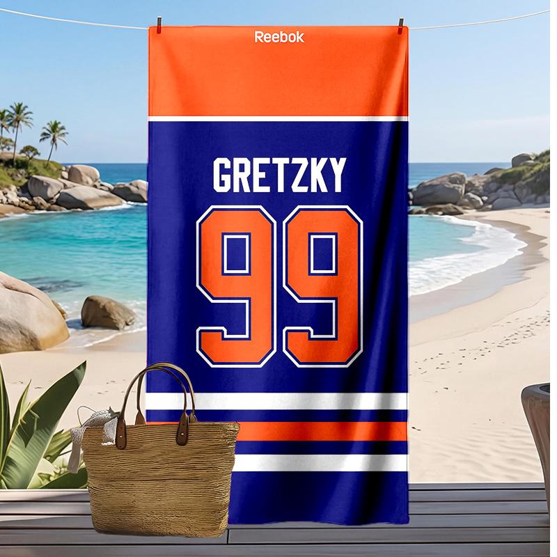 Wayne Gretzky Printed Beach Towel Quick Dry Soft TowelPortable Large Rectangular Beach Blanket for Travel Swimming Pool
