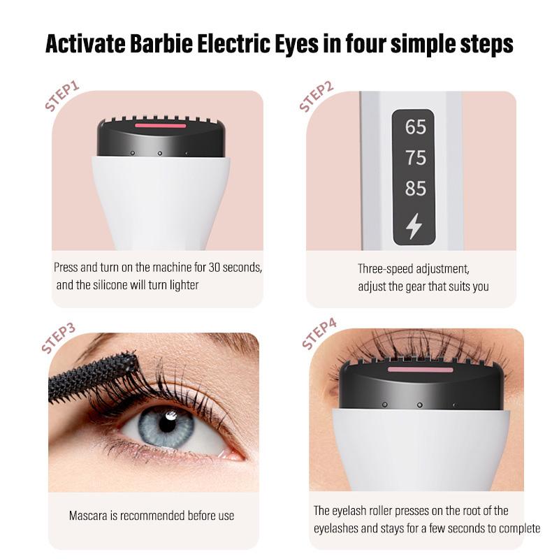 Portable 5D Heating Curling Electric Eyelash Curler 3 Modes Perm Eyelash Curler Heated Eyelash Grafting Long Lasting Makeup Tool
