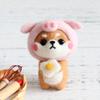 Nadelfilz-Starter-Kit, Tierpuppenform, Basteln, DIY-Handarbeit, Geschenkmaterial, Tasche, Schwein, Shiba Inu