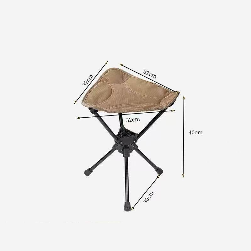 1pcs Multi-scenario Application Ultralight Portable Folding Stool Compact Outdoor Three Legged Stool 360° Rotation Picnic Fishing Camping Stool