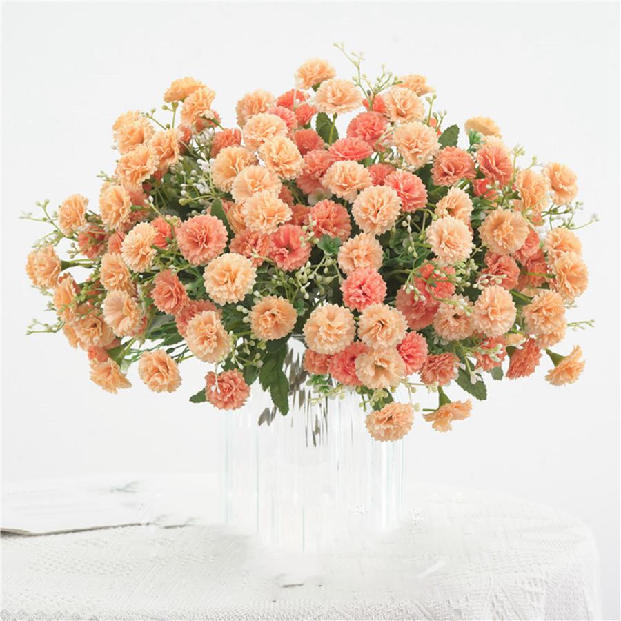 Artificial Flowers Wedding Bouquet Festival Vase for Home Decor Scrapbook Craft Diy Candy Box Silk Hydrangea Bridal Accessories