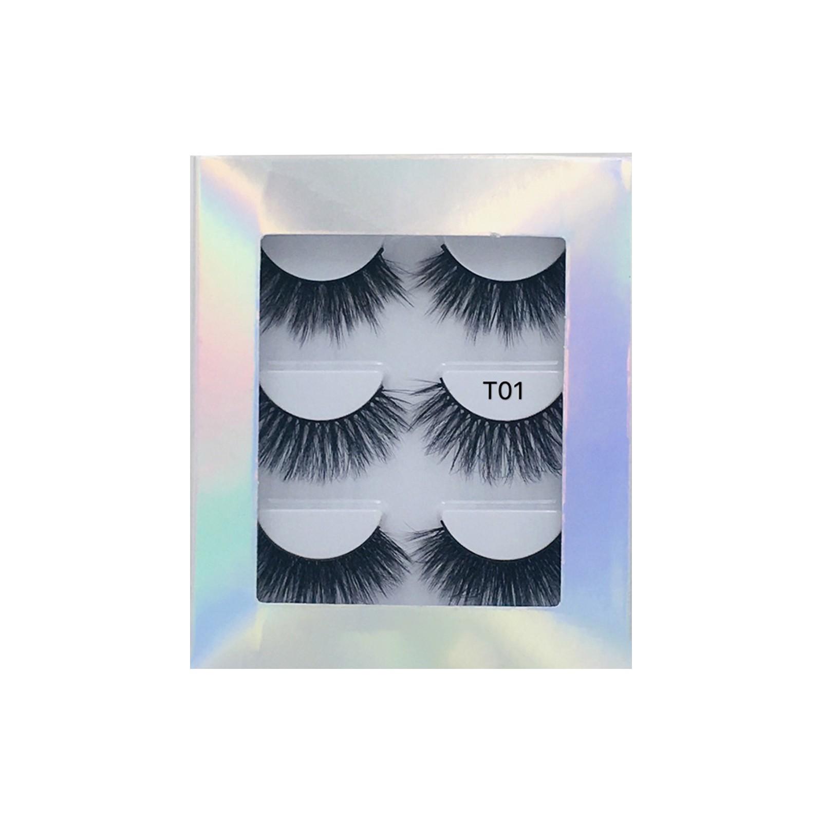 

(SU)20 мм 3 пары накладных ресниц Mink Lashes 3D многослойные утолщенные ресницы D