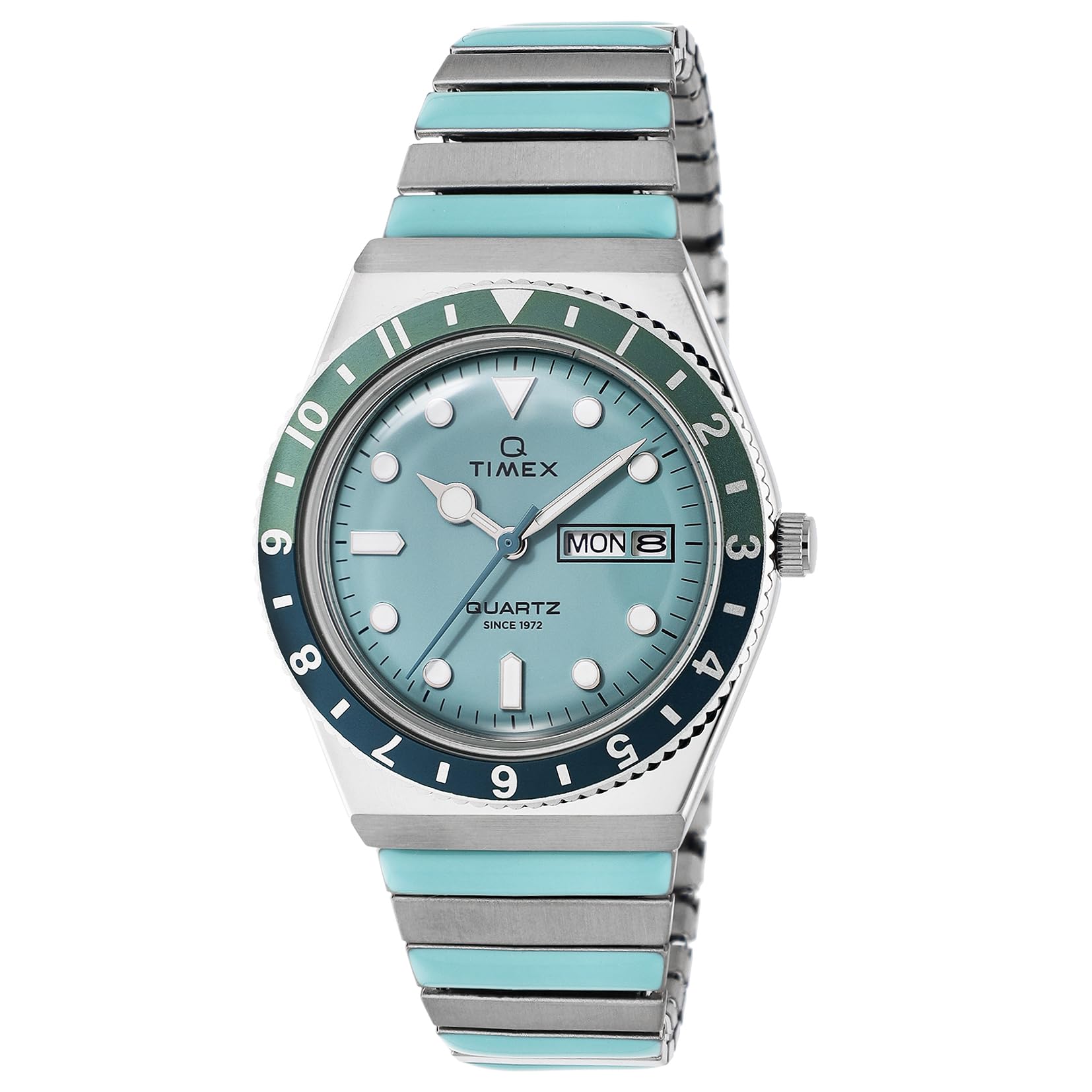 

Унисекс наручные часы Timex Q Timex TW2W87800 Кварцевые 50 м Водонепроницаемые Акриловое стекло Голубой циферблат Нержавеющая сталь [TIMEX] [Б/у] светло-синий