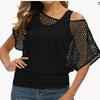 Kadın Neon File Ağ Üst Yazlık Kısa Kollu Tişört İki Parça Set Sokak Giyim Düz Renk Tişörtler Üstler Camisetas De Mujer