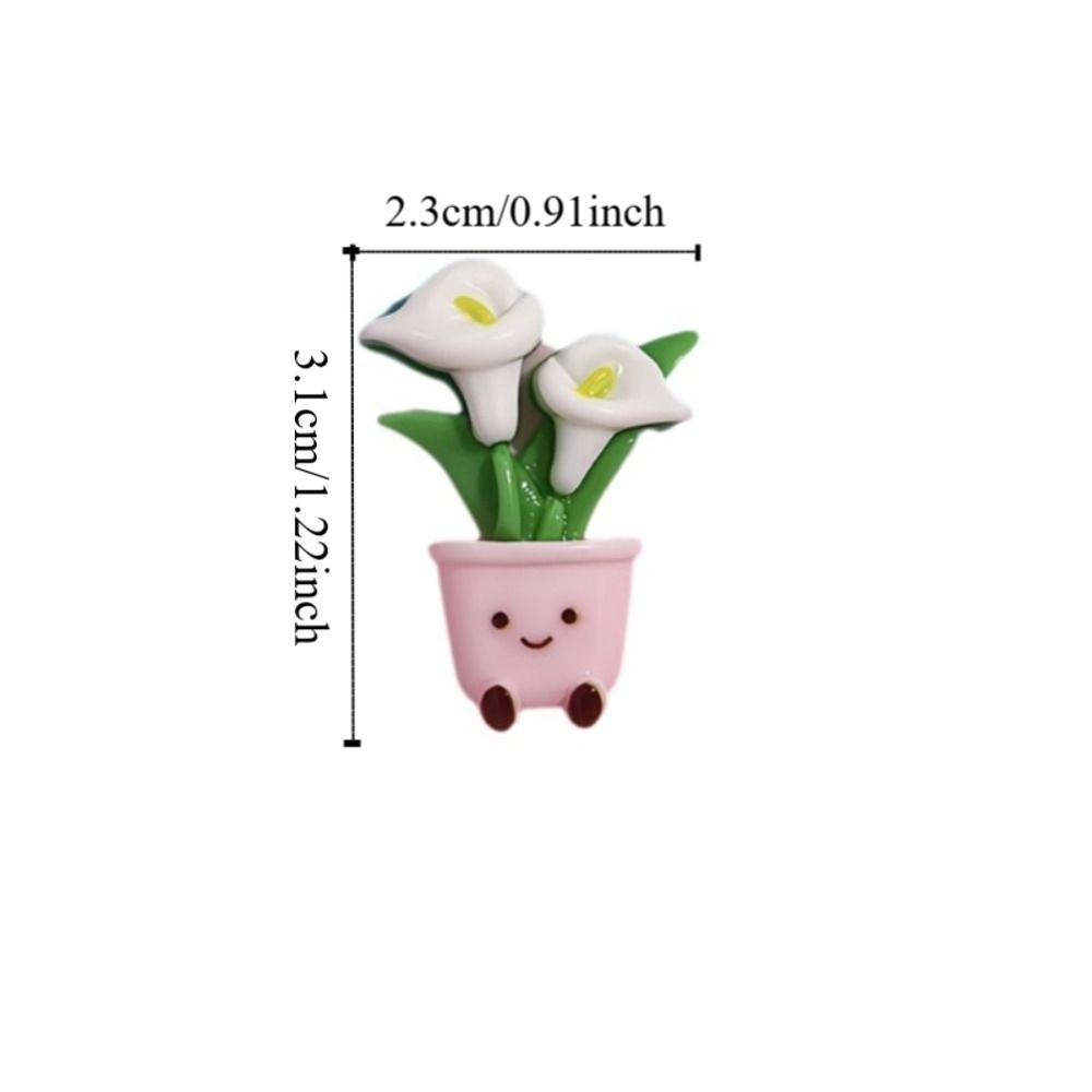 10pcs Cactus 3D Flower Refrigerator Stickers 3D Potted Plant Simulated Magnetic Stickers  Home Decor