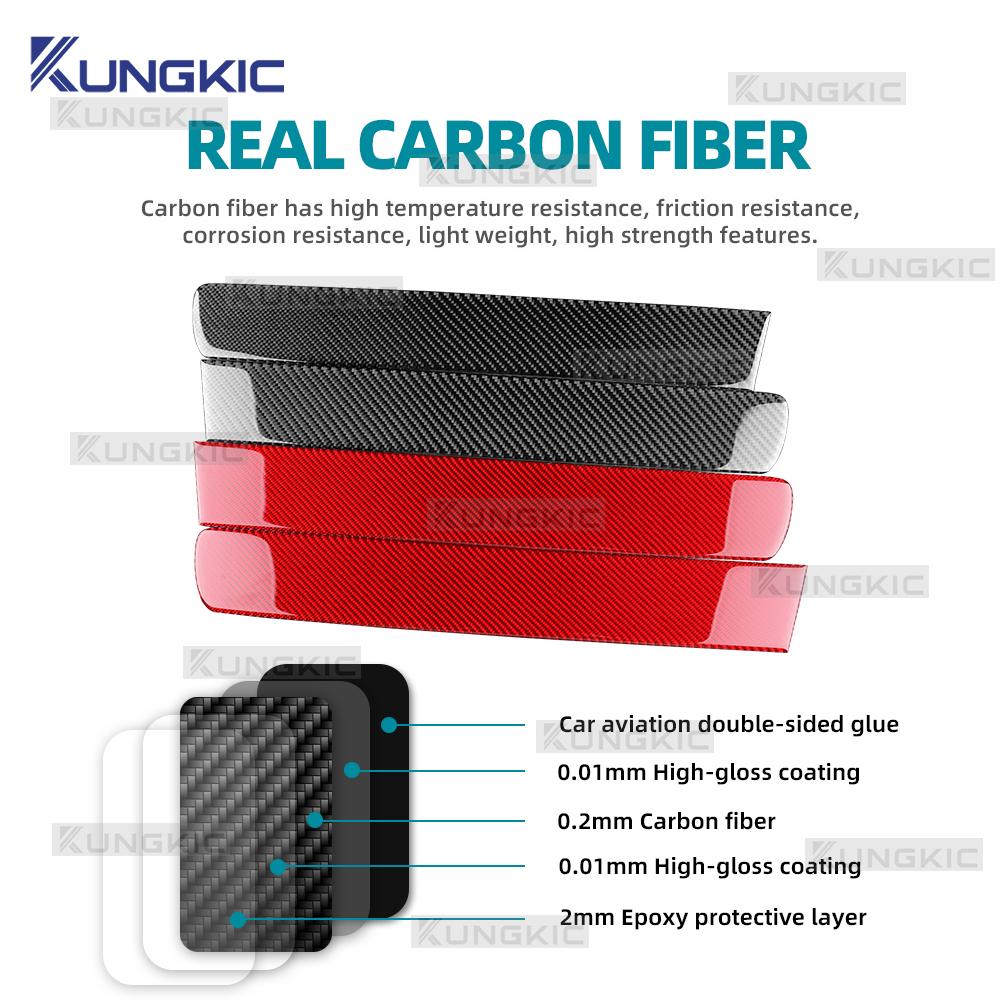 Real Soft Carbon Fiber Sticker Front Rear Door Trim Strips For Suzuki Swift Sport 2005 2006 2007 2008 2009 2010 Car Accessories