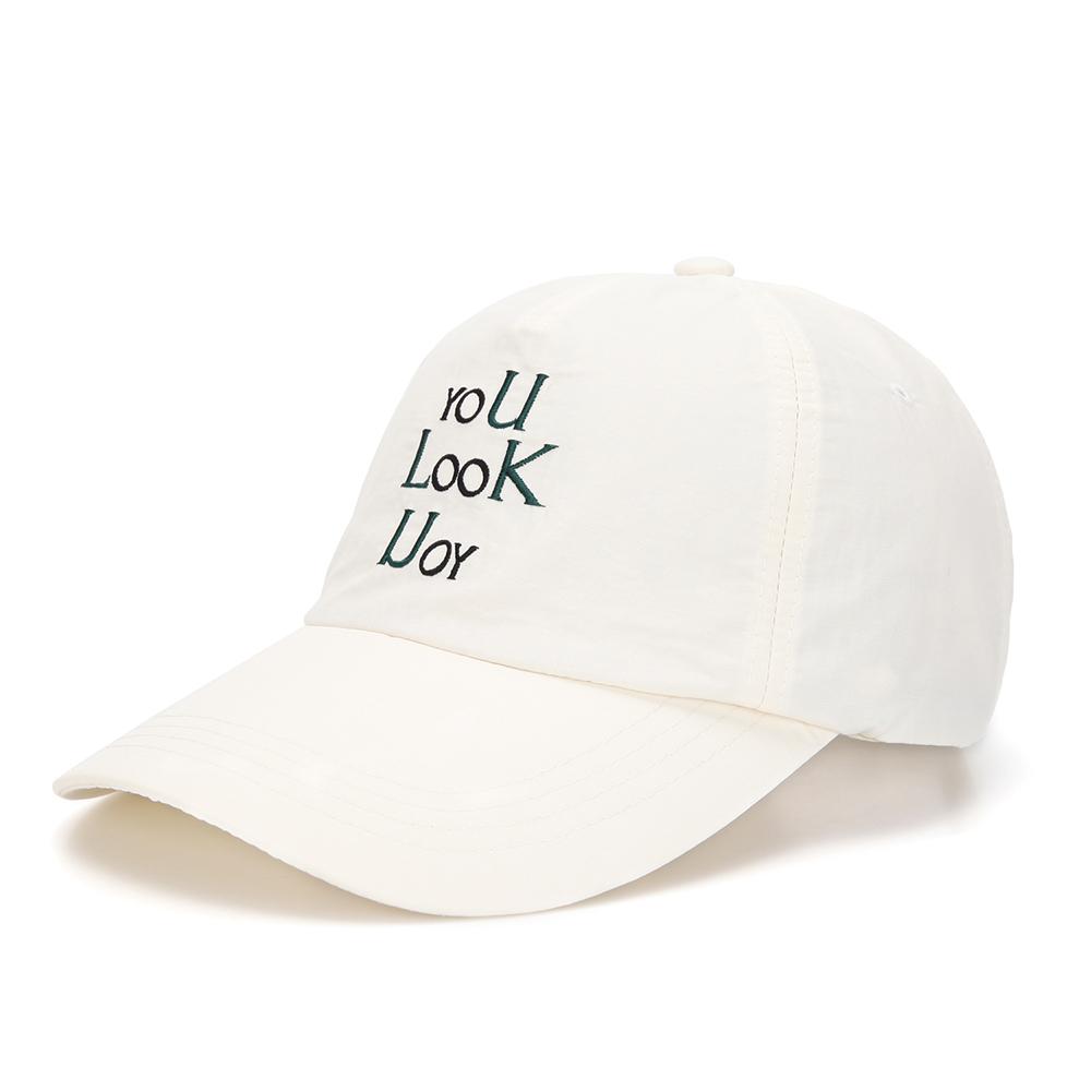ULUK Yulookyu Embroidered Bio Ball Cap_Ivory