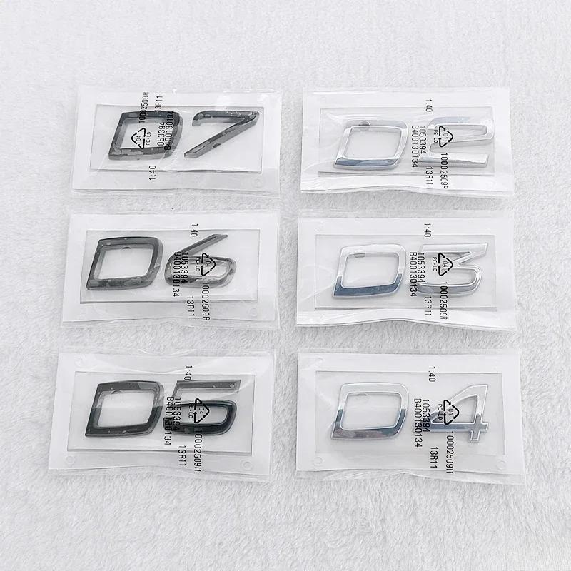 3D Car ABS Rear Trunk Badge Emblem Sticker for Volvo D2 D3 D4 D5 D6 D7 Logo V40 S40 S60 S70 S80 V50 Exterior Accessories