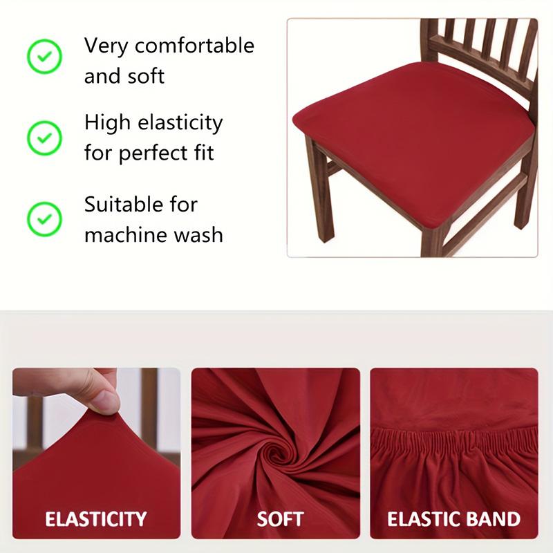 1Pcs Solid Color High Elastic Chair Cover Soft Chair Seat Covers Comfortable Chair Slipcover Minimalist Style Chair Protective Cover