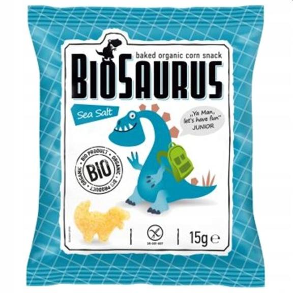 Patatine di Mais Dinosaurs al Sale Marino Senza Glutine Biologiche 15 g