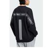 Adidas Loose-Fit Crew Neck Sweatshirt With Letter Print Unisex Tops Black IK7359
