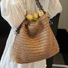 Straw Underarm Big Bag Women's New Summer Woven Shoulder Bag Travel Vacation Beach Bag  For Women, Single Shoulder Satchel, Summer Beach Tote Handbag