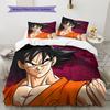 Dragon Ball Cartoon Son Goku Pattern Bedding Home Decoration Birthday Gift (1 * duvet cover + 2 * pillowcase, without core)