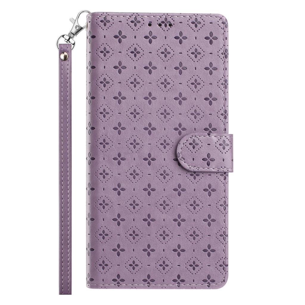 Applicable To iPhone17 Leather Case, Samsung S26 Four-leaf Clover Embossed Card Wallet Case MOTO G06