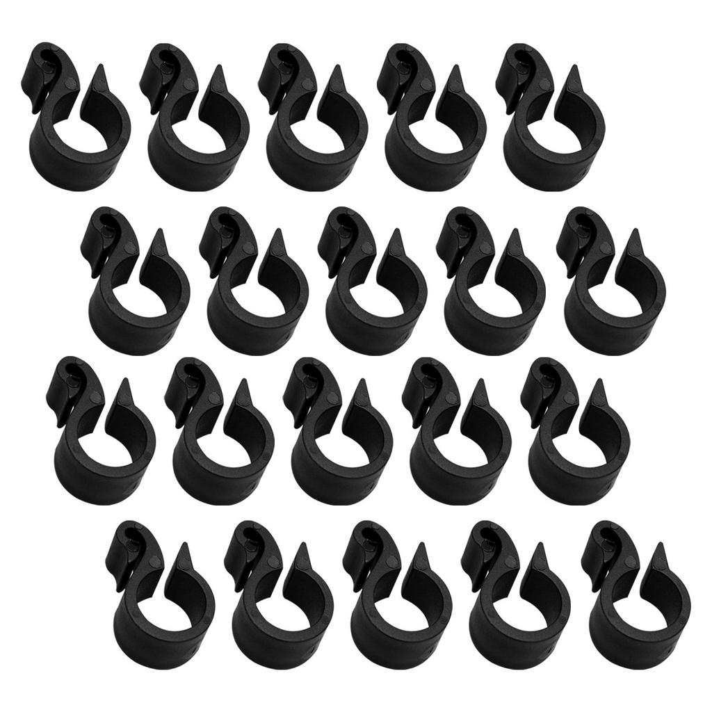 50 stuks Watergesp Tuinslang Gespen Zwarte PE Buis Klemmen Druppelirrigatie Bevestigingsclips Irrigatiesysteem Slang Bevestigingsgespen