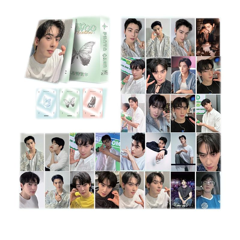 

Набор карточек LOMO и фотокарточек Cha Eun Woo и фотокарточки Идеально в качестве подарка или корейского мерча для поддержки Карточки, Карточки, (50 карт), Фотобук,